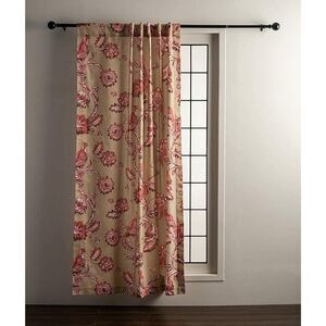 Maison d' Hermine Bowral 100% Cotton Tan and‎ Terracotta Curtain 50"-84"